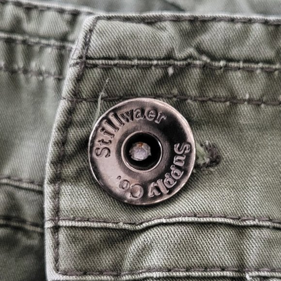 Stillwater Supply Co. Army Green Flat Front Hiking Shorts 7" Inseam Size 10 - Picture 3 of 9